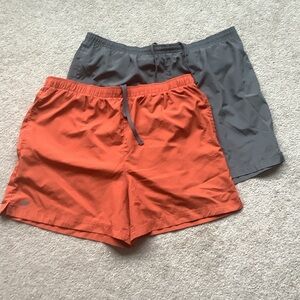 New Balance Orange and Gray Workout Shorts, Mens XL